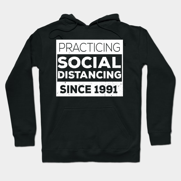 Practicing Social Distancing Since i was born Hoodie by Gaming champion